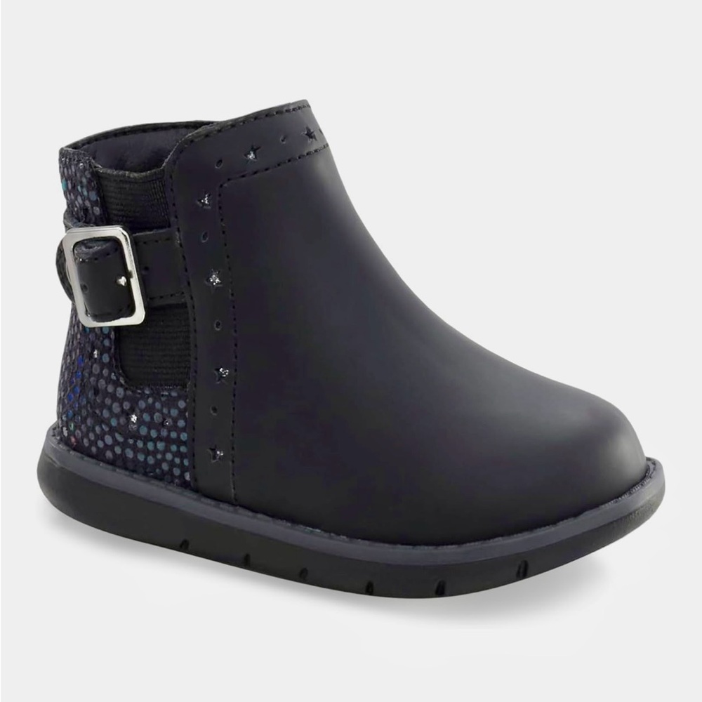 Stride Rite Agnes Toddler Girl Boot, size 7, black shimmer